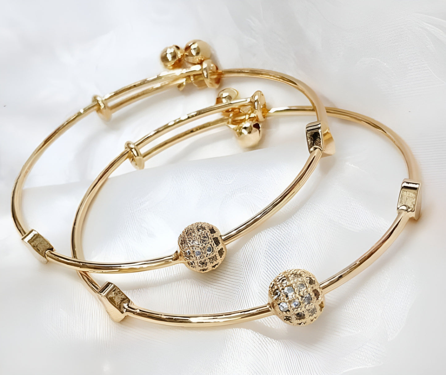 Elegant Adjustable Crystal Bead Bracelets